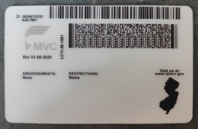 New Jersey Fake Dirvers Licence